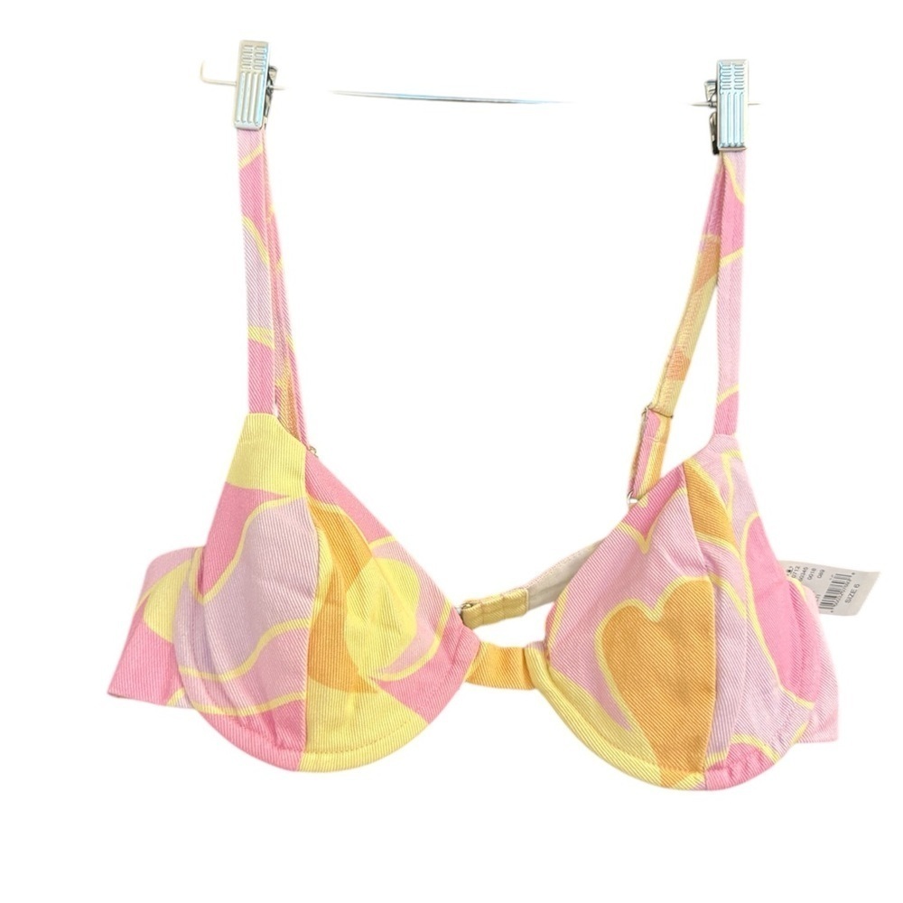 PacSun NWT size 6 bra top (not a bra) Pink and Yellow Patterned FREE w/100 purch